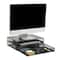 Mind Reader Monitor Stand and Office Supplies, Ventilated Riser, Storage Drawer, Metal Mesh, 15.75"L x 11.75"W x 4.5"H, Black